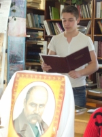 Студент  ІнІТКІ Бевз Павло декламує поезію Т.Г. Шевченка
