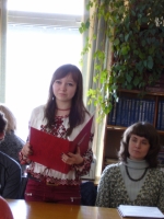 Студентка ІнІТКІ Лудан Даша декламує Шевченка